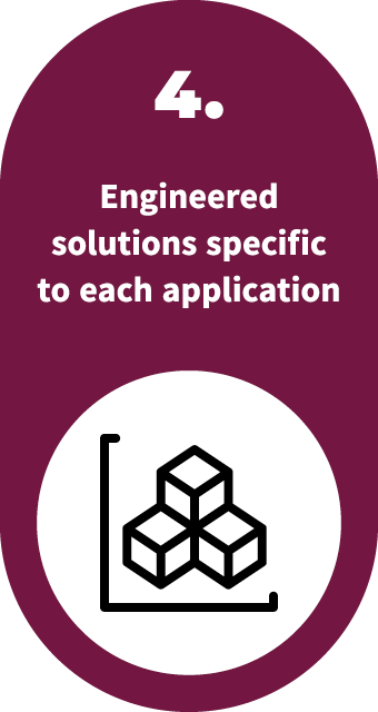Engineered solutions specific to each application